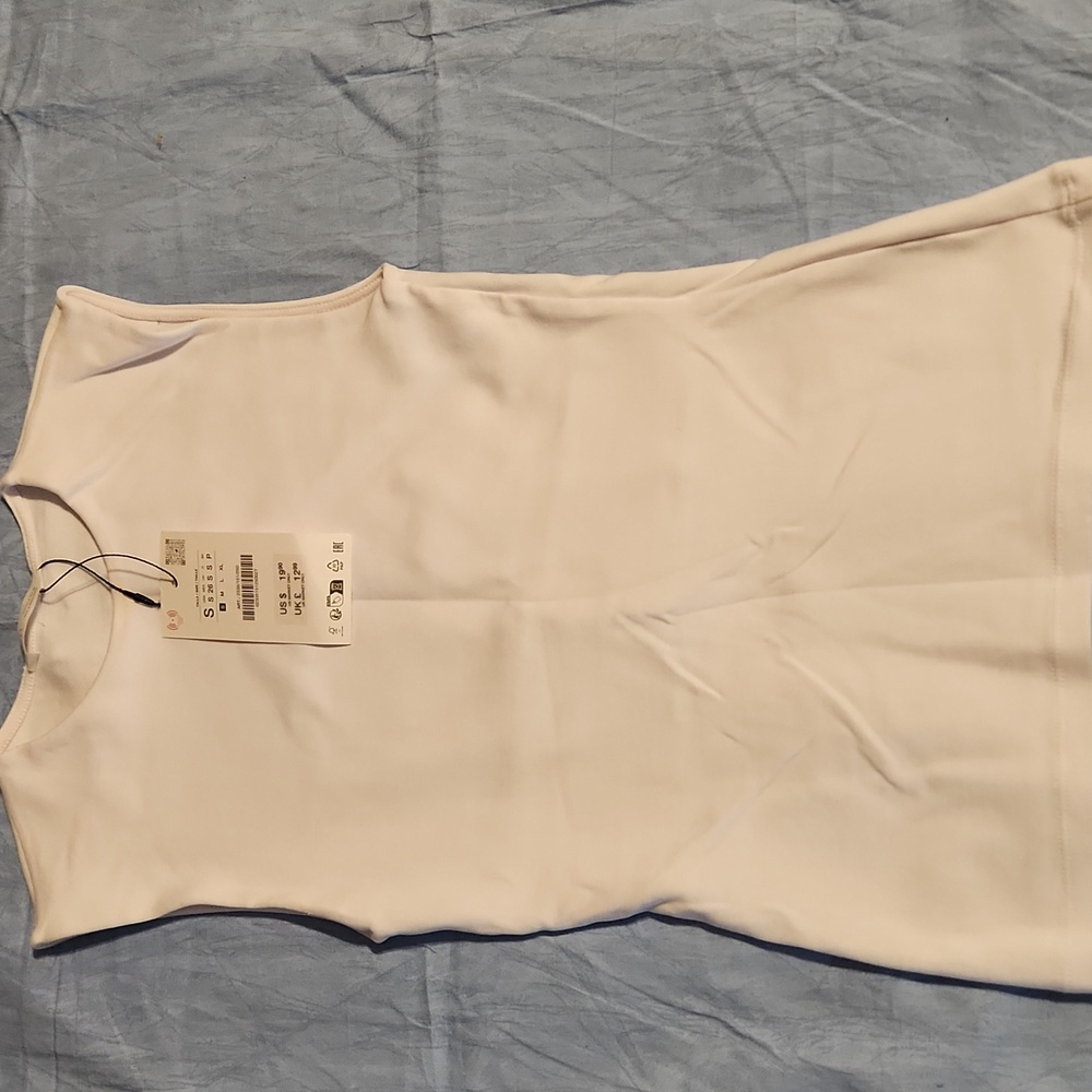 Zara White Muscle Tee